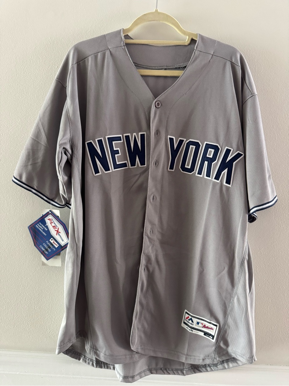 New York Grey Baseball Jersey